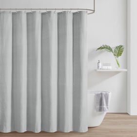 Olliix Croscill Casual Calistoga Gray Matelasse Shower Curtain