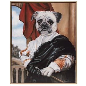 Olliix Madison Park Pet Portrait Captains Guard Pug Wall Art