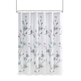 Olliix Madison Park Magnolia Aqua Shower Curtain