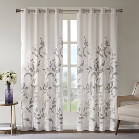 Olliix Madison Park Cecily Grey Curtain Panel Pair