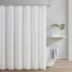 Olliix Croscill Casual Calistoga White Matelasse Shower Curtain