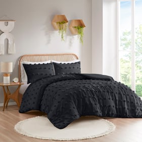 Olliix Intelligent Design Lucy Black Full Queen Duvet Cover Set