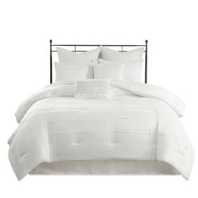 Olliix 510 Design Jenda White Queen 8pc Comforter Set