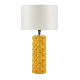 Olliix 510 Design Macey Yellow Geometric Ceramic Table Lamp