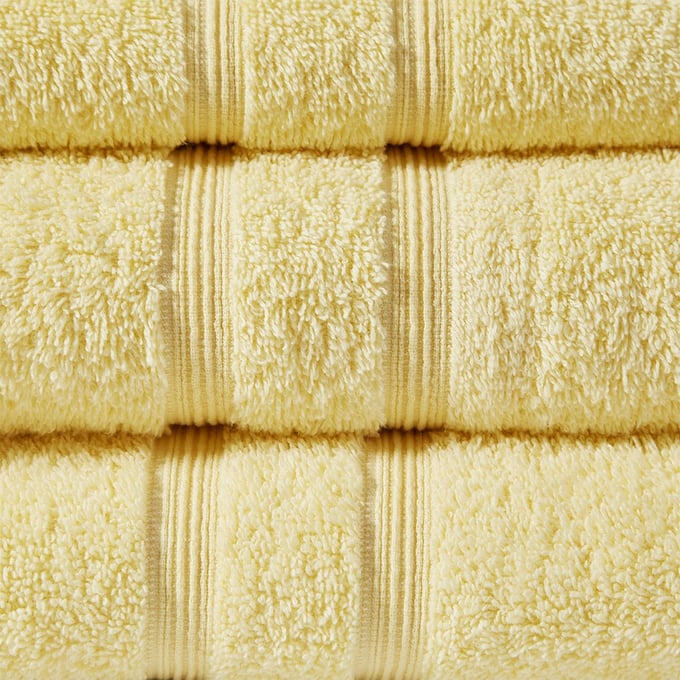 Olliix 510 Design Aegean Yellow Turkish Cotton 6pc Towel Set