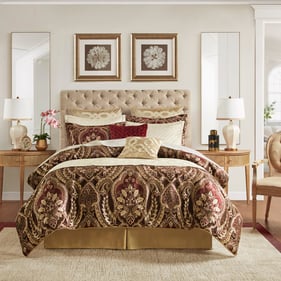 Olliix Croscill Classics Julius Burgundy Cal King 4pc Comforter Set