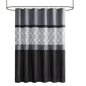 Olliix 510 Design Donnell Black Grey Shower Curtain