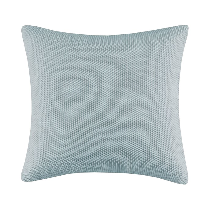 Olliix INK IVY Bree Knit Light Blue Euro Pillow Cover OLIX-II21-1305