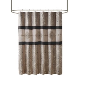 Olliix Madison Park Donovan Black Shower Curtain