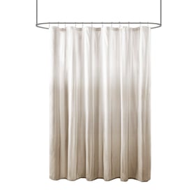 Olliix Madison Park Ara Taupe Ombre Printed Seersucker Shower Curtain