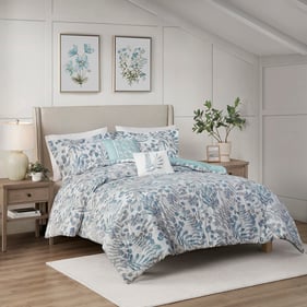 Olliix Madison Park Bonnie Blue King Cal King 5pc Duvet Cover Set