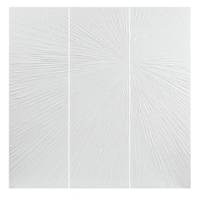 Olliix Madison Park Signature Sunburst White 3pc Dimensional Resin Wall Art...