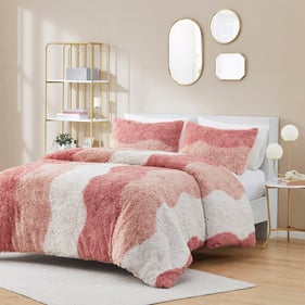 Olliix Intelligent Design Cassie Blush Full Queen Duvet Cover Set