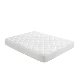 Olliix Sharper Image Cooling Touch White Queen Mattress Pad