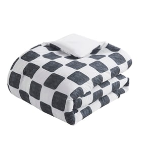 Olliix Intelligent Design Miley Black White Full Queen Comforter Set