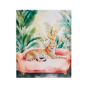 Olliix Madison Park Jungle Feline Green Cheetah Canvas Wall Art