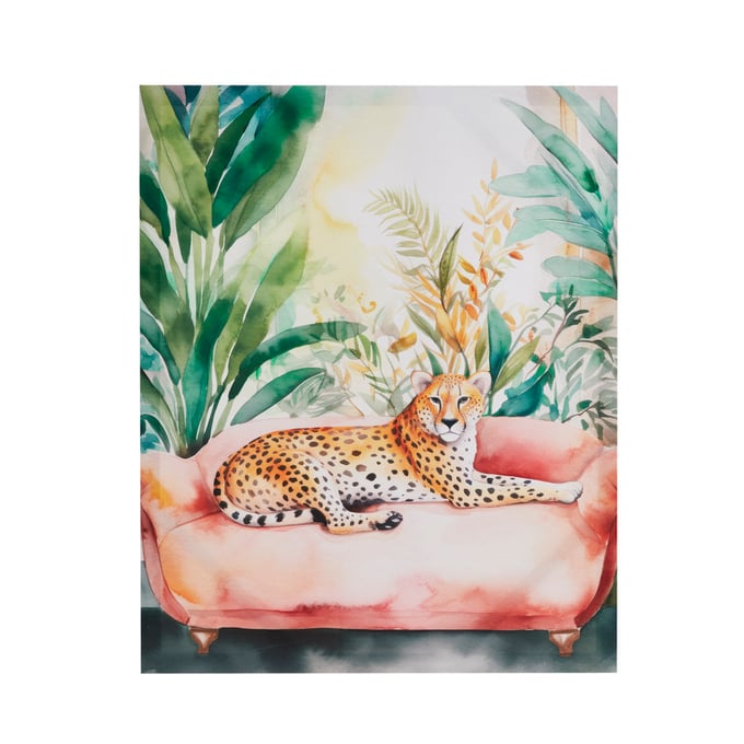 Olliix Madison Park Jungle Feline Green Cheetah Canvas Wall Art OLIX-MP95C-0337