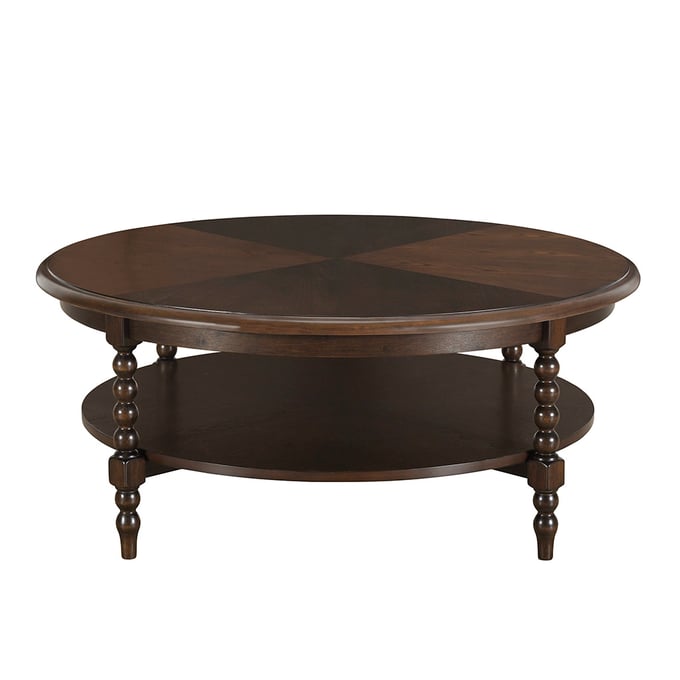 Olliix Martha Stewart Philippe Brown Round Coffee Table OLIX-MT120-1202