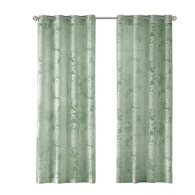 Olliix Madison Park Leilani Sage Green Window Sheer - 84 x 50