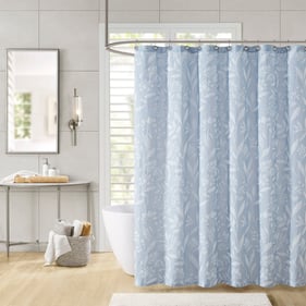 Olliix Croscill Home Winslow Blue Floral Shower Curtain