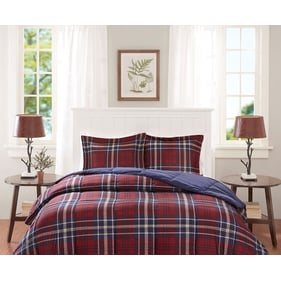 Olliix Madison Park Essentials Bernard Red Twin Twin XL Comforter Mini Set