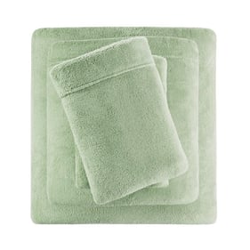 Olliix Soloft Plush Green Twin 3pc Sheet Set