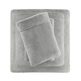 Olliix Soloft Plush Grey Twin 3pc Sheet Set