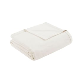 Olliix Madison Park Liquid Cotton Ivory King Blanket