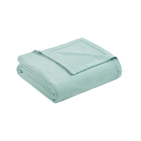 Olliix Madison Park Liquid Cotton Seafoam King Blanket