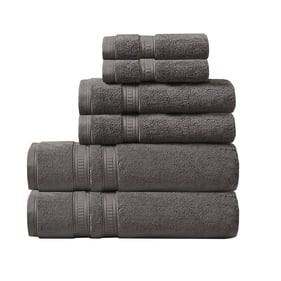 Olliix Beautyrest Plume Charcoal Cotton Feather Touch Antimicrobial Towel 6...