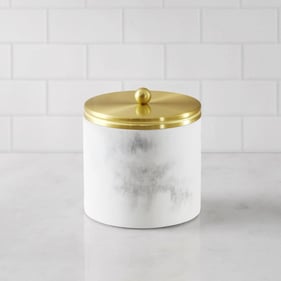 Olliix Croscill Corsica Gold Marbled Resin Jar