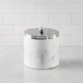 Olliix Croscill Corsica Silver Marbled Resin Jar