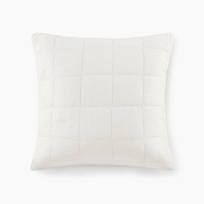 Olliix Croscill Casual Gema Soft White European Pillow Sham OLIX-CCA11-0011