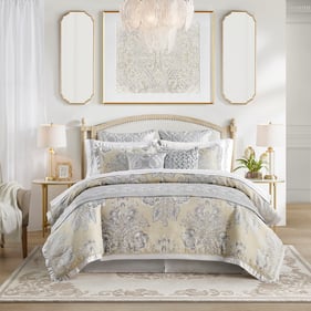 Olliix Croscill Classics Loretta Beige Queen 4pc Comforter Set