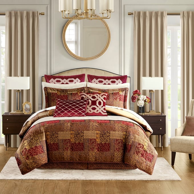 Olliix Croscill Classics Galleria Red Queen 4pc Comforter Set OLIX-CCL10-0010