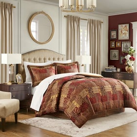 Olliix Croscill Classics Galleria Red 4pc Cal King Comforter Set