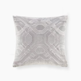 Olliix Croscill Classics Biron Silver Square Decor Pillow