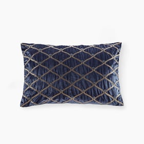 Olliix Croscill Classics Aumont Navy Oblong Decor Pillow