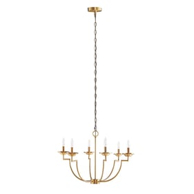 Olliix Hampton Hill Savor Gold 6 Light Chandelier