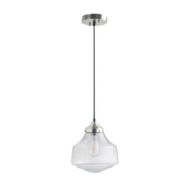 Olliix Hampton Hill Elm Smoke Grey Bell Shaped Glass Pendant