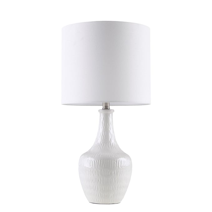 Olliix Hampton Hill Celine White Textured Ceramic Table Lamp OLIX-FB153-1158