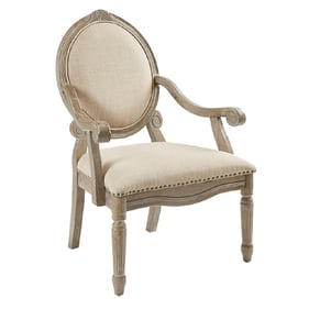 Olliix Madison Park Brentwood Beige Exposed Wood Arm Chair