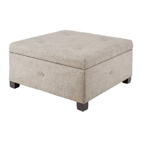 Olliix Madison Park Aspen Sand Soft Close Storage Ottoman