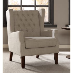 Olliix Madison Park Maxwell Linen Button Tufted Wing Chair