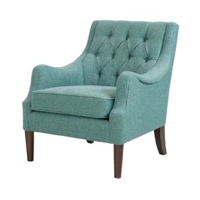 Olliix Madison Park Qwen Teal Button Tufted Accent Chair