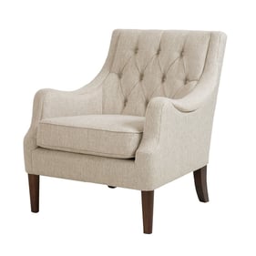 Olliix Madison Park Qwen Beige Button Tufted Accent Chair