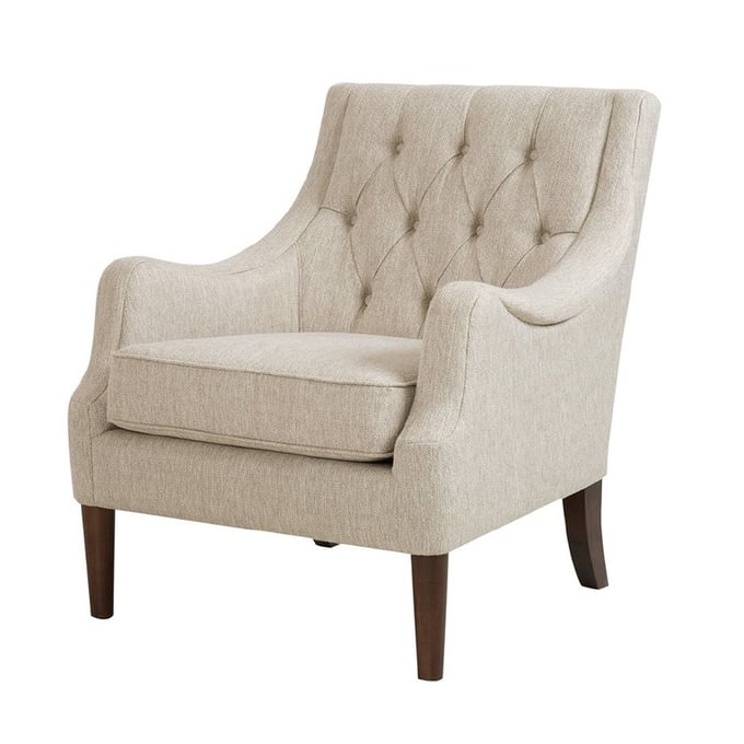 Olliix Madison Park Qwen Beige Button Tufted Accent Chair OLIX-FPF18-0514