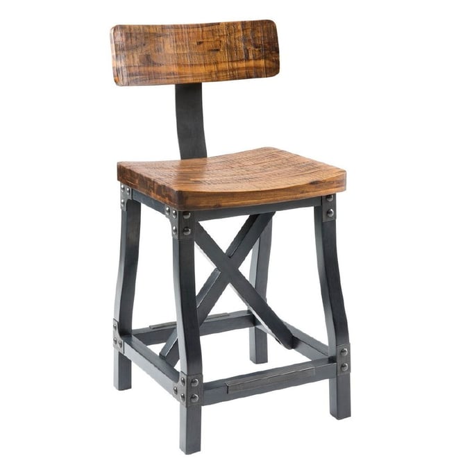 Olliix INK IVY Lancaster Amber Counter Stool with Back OLIX-FPF20-0312