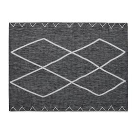 Olliix Madison Park Darya Grey White Moroccan Indoor Outdoor Rug - 8 x 10