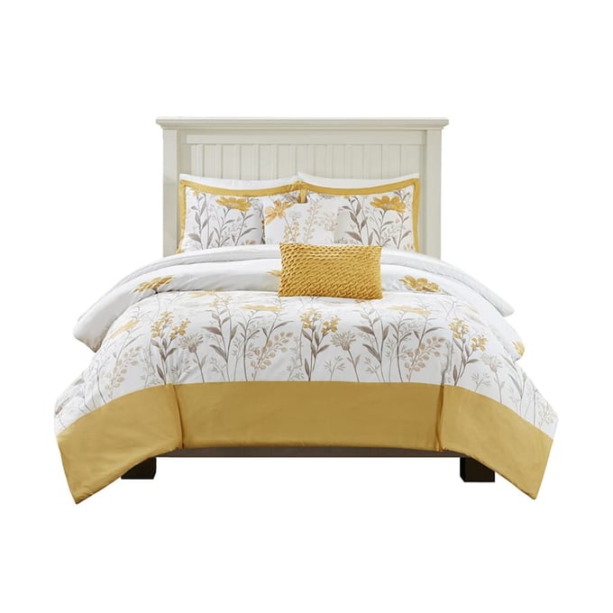 Olliix Harbor House Meadow Yellow King Cal King 5pc Cotton Comforter Set OLIX-HH10-1790